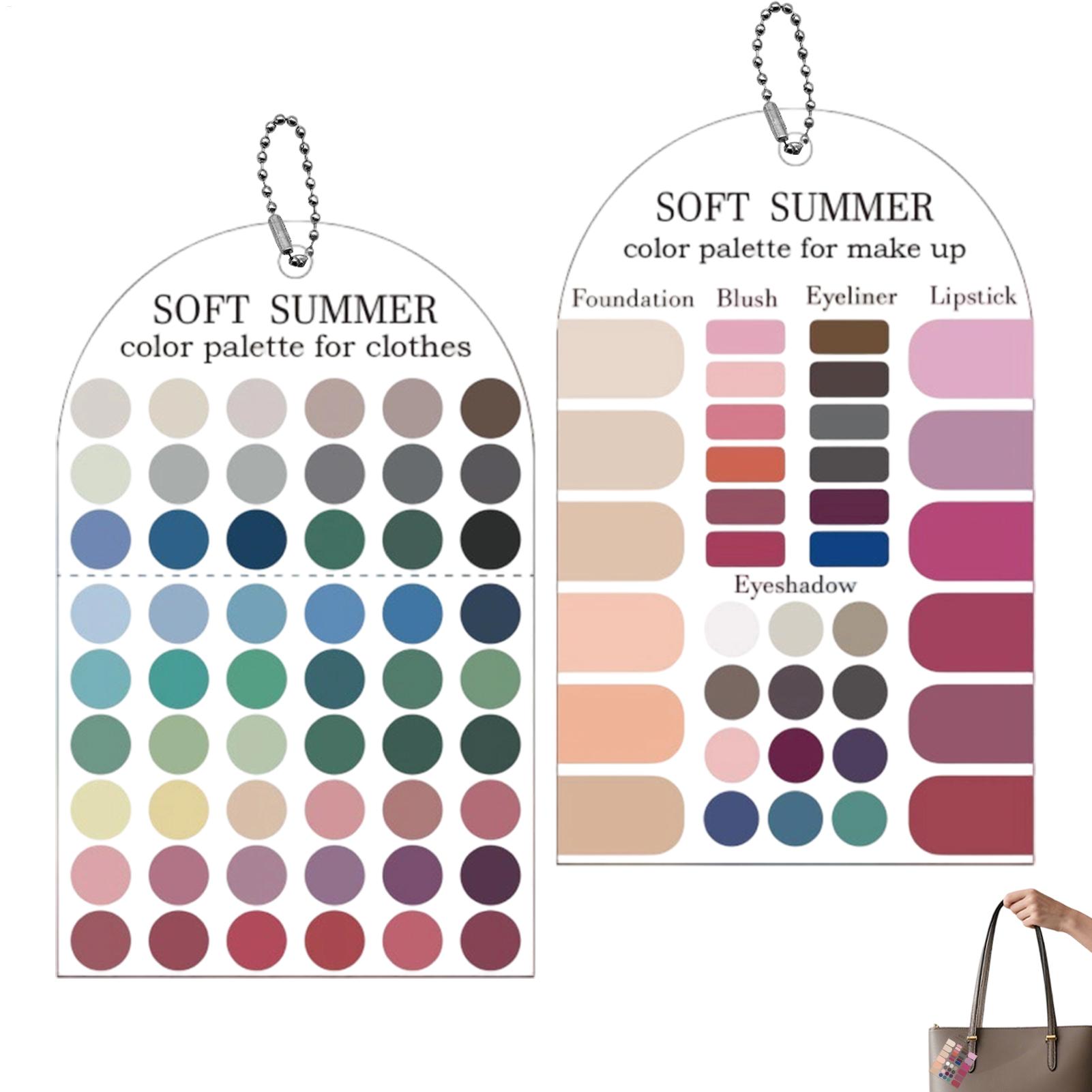 Summer Clothing Palette - 2pcs Soft Summer Color Palette Card