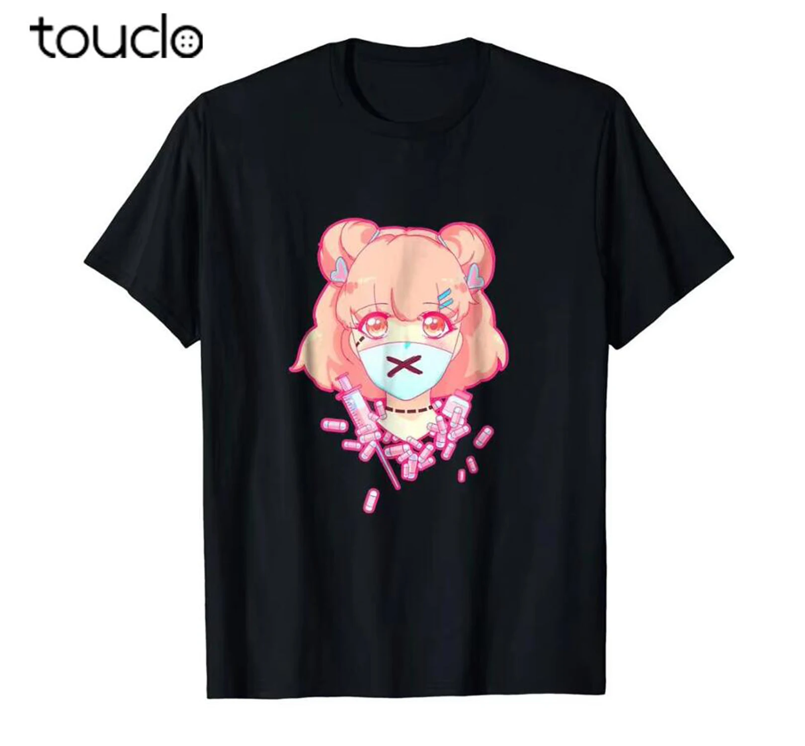Summer Clothing Brands Men - Pastel Menhera Anime Pills Psycho Shirt