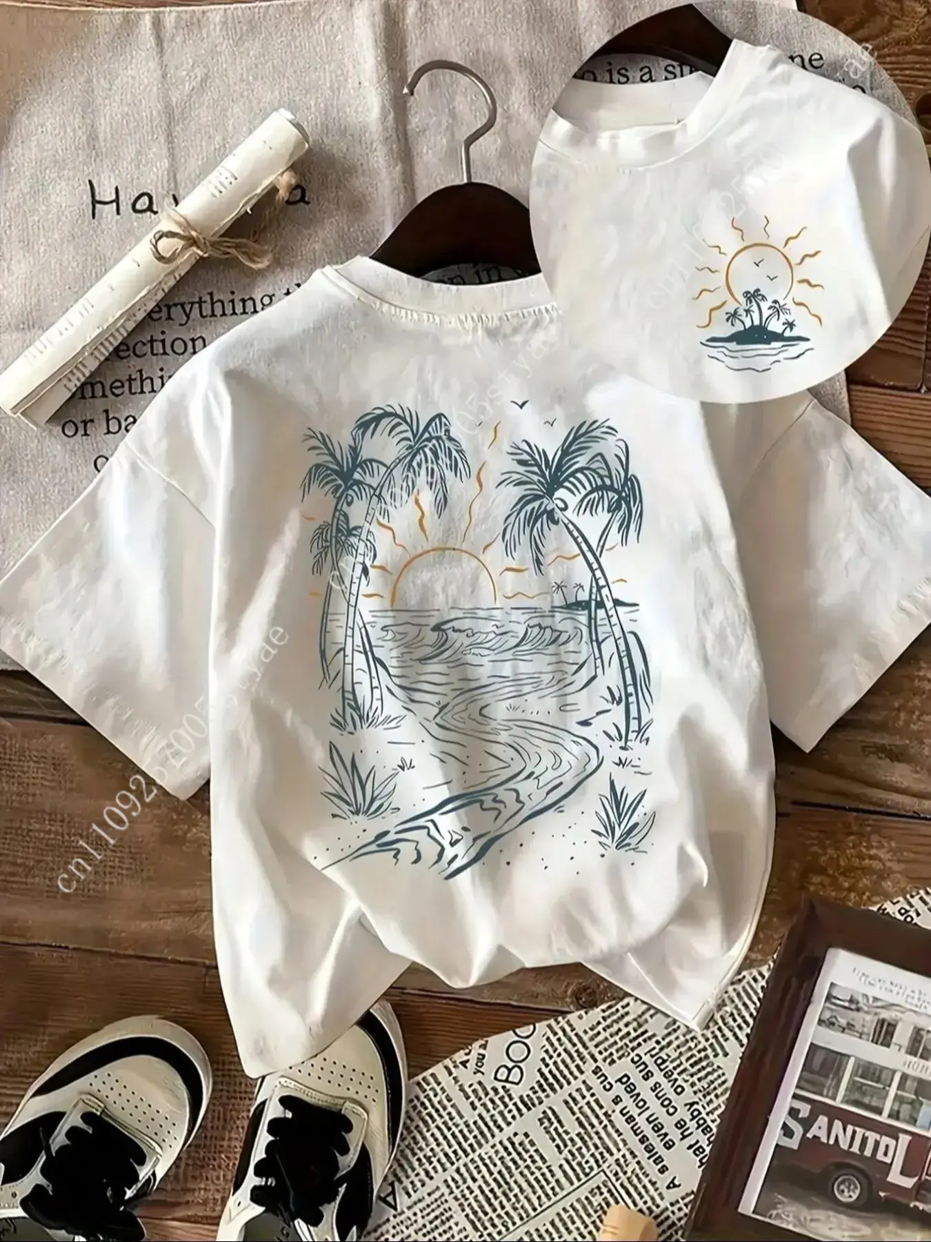 Summer Quilt - Women's Coconut Tree & Sun Print