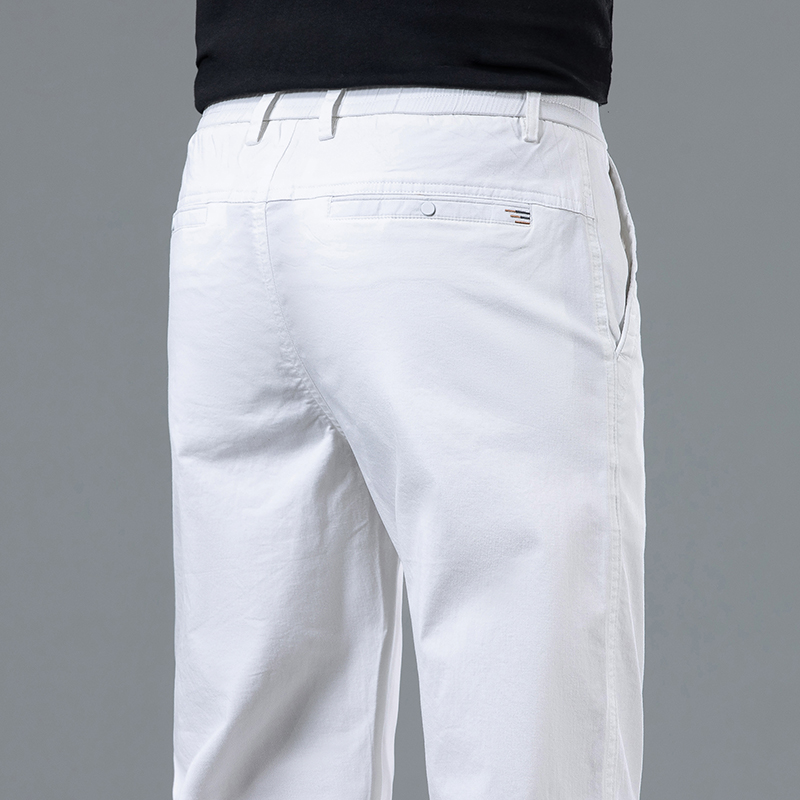 Summer Clothing Brands Men - Summer men's light fitted straight white