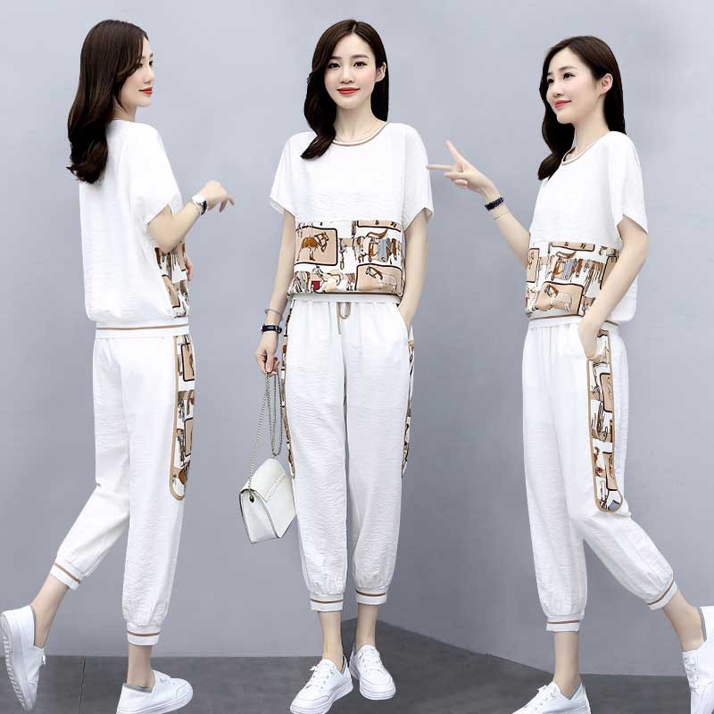 Summer Clothing Looks - Fashionable Sporty Casual Women's Two-Piece Set