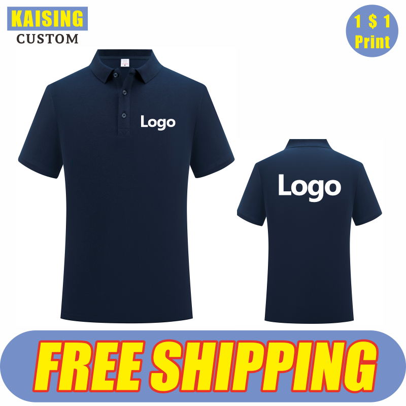 Summer Clothing Logo - KAISING High-Quality Pure Cotton Polo Shirt