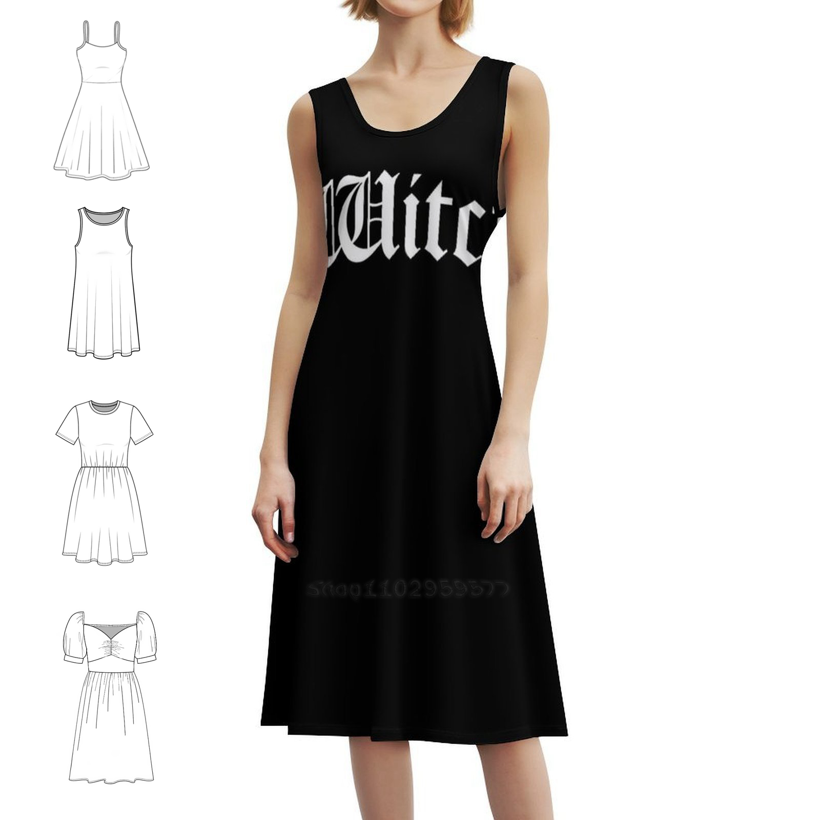 Summer Clothing For A Beach - Witch Bohemian Sleeveless Dress Multi-Print Beach