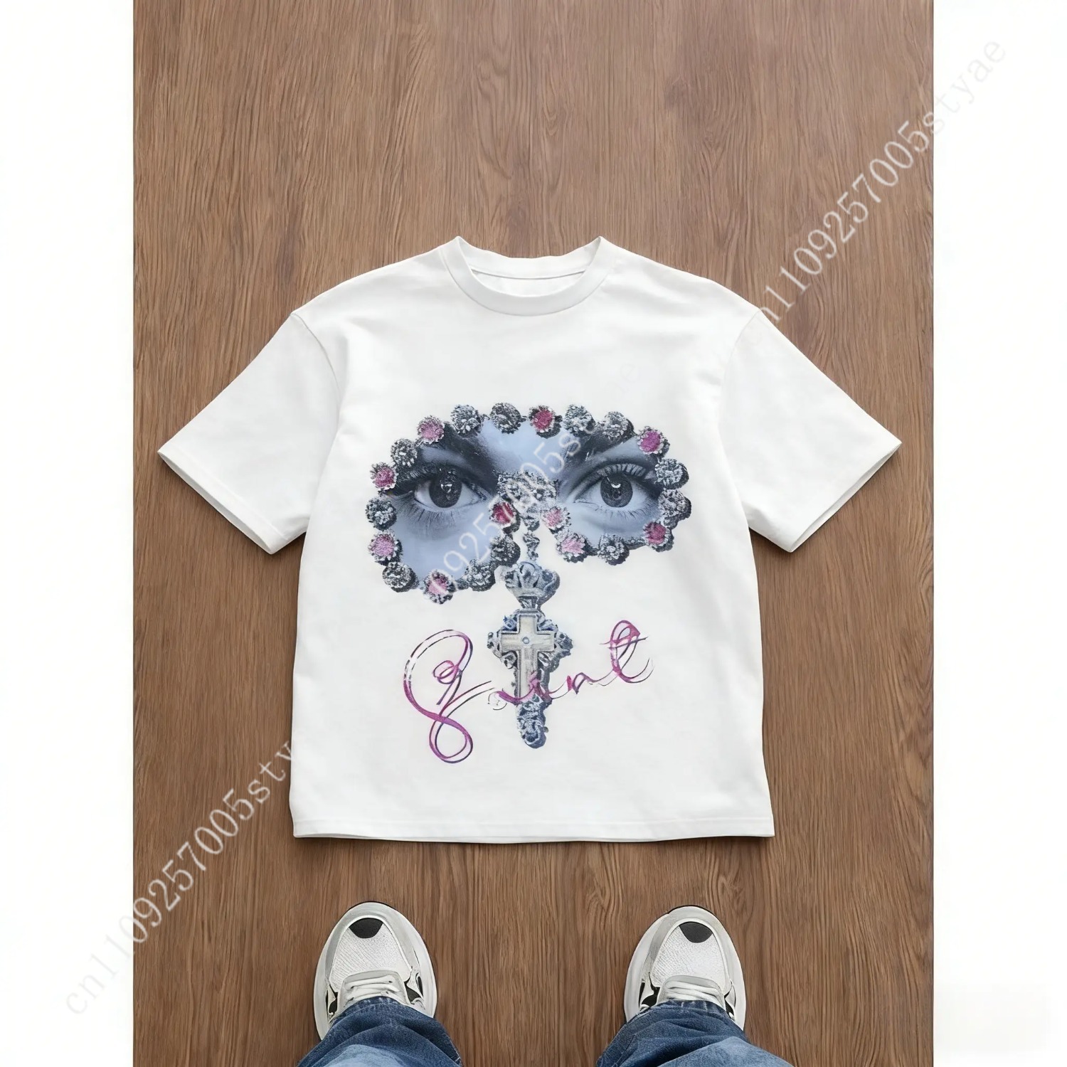 Summer Quilt - Men's Loose Fit Graphic Print T-Shirt,