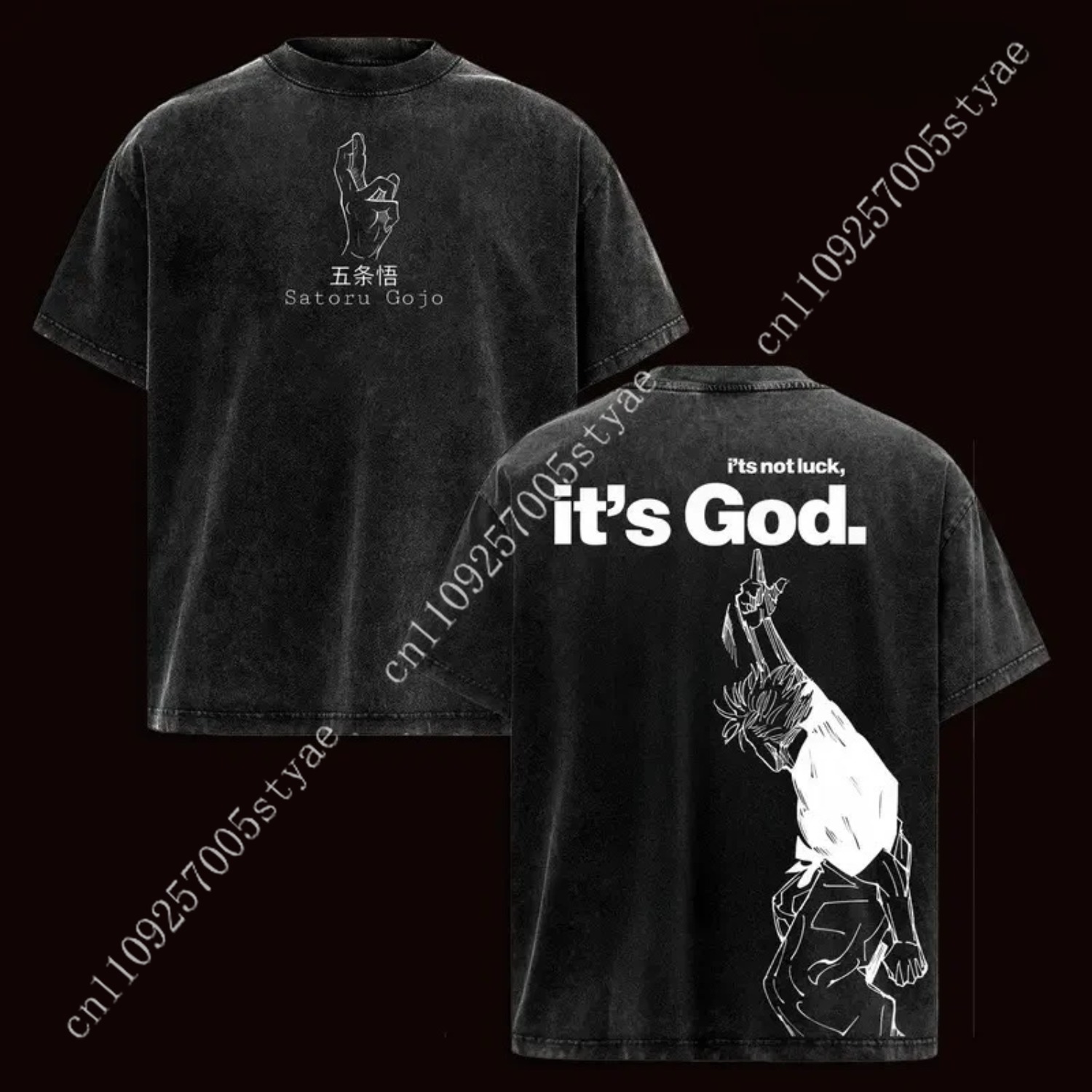 Summer Quilt - Anime Gojo Satoru Graphic Tee Men's