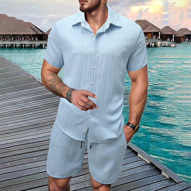 Summer Clothing Trends - 2026 New Men Vertical Wrinkle Lapel