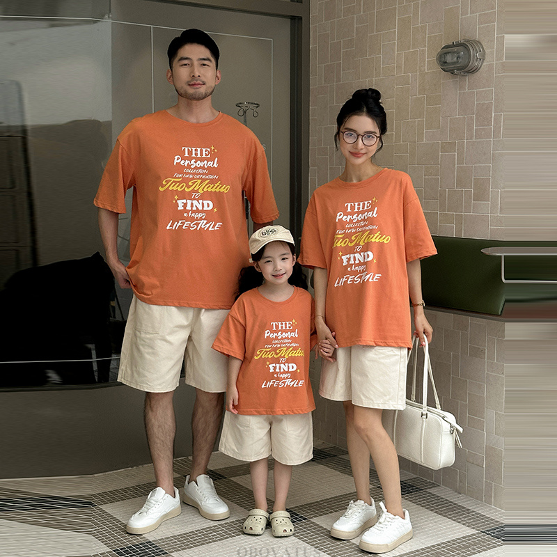 Summer Clothing Looks - Summer Dad Mother Kids Clothes Set