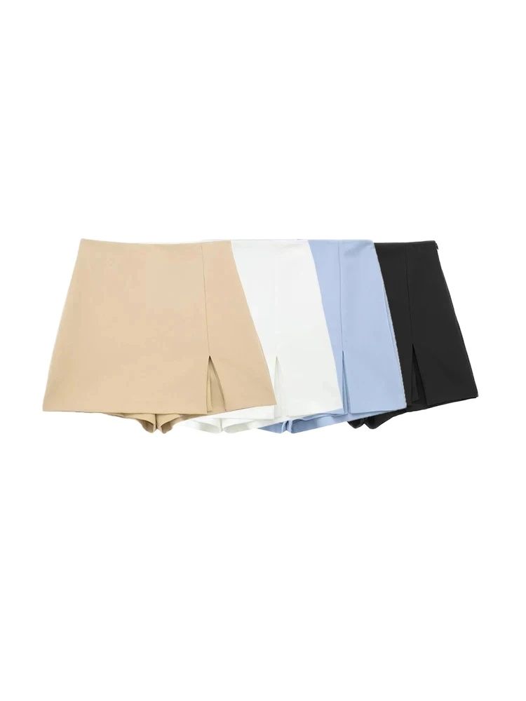 Summer Zara - Women's Front Slit Shorts Skirts With