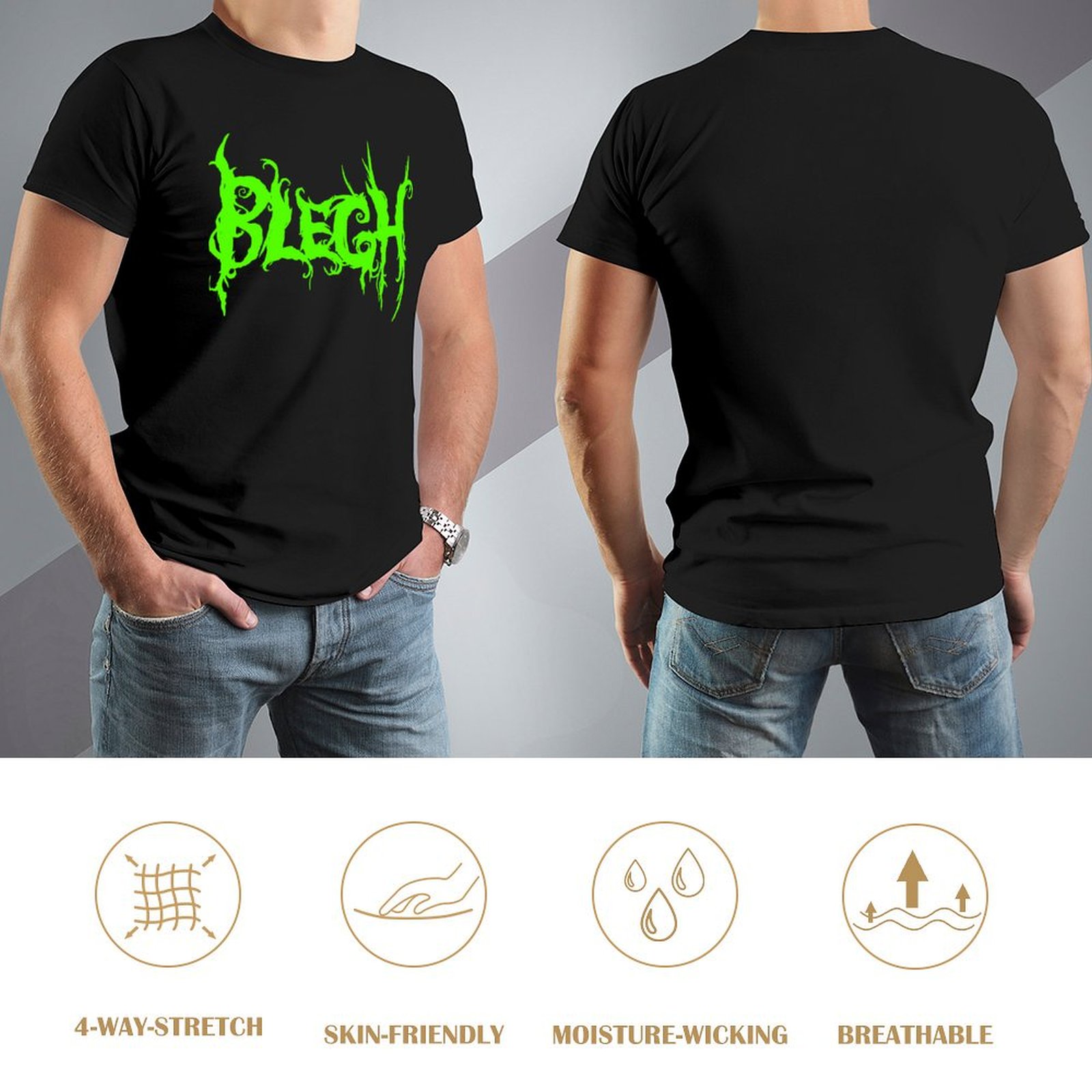 Neon Green Blegh on Black T-Sh - огляд і ціна Summer Green Clothing