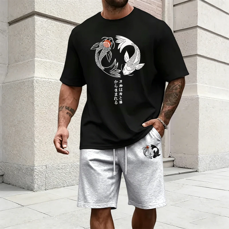 Japanese Yinyang Pattern Men's - огляд і ціна Japanese Summer Clothing Men