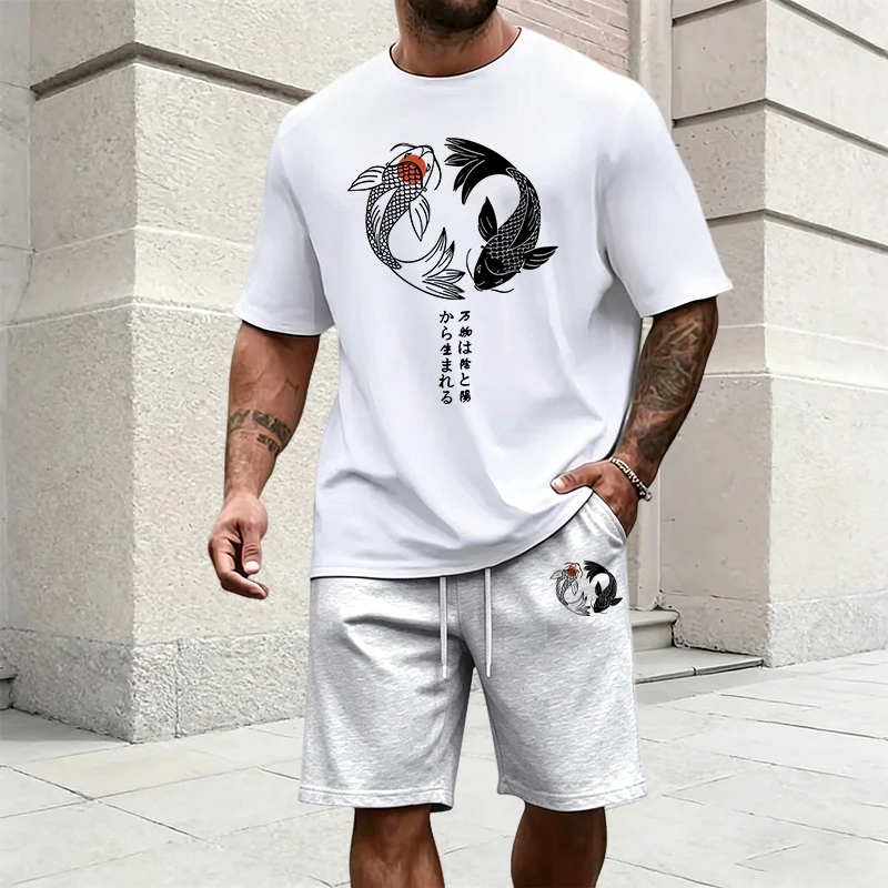Japanese Yinyang Pattern Men's - огляд і ціна Japanese Summer Clothing Men