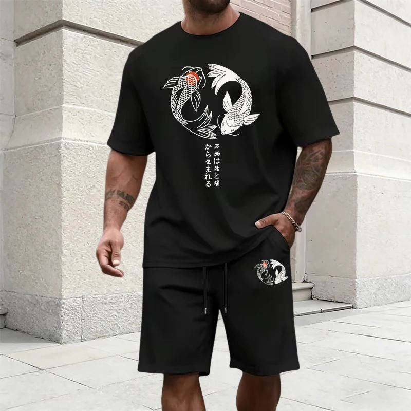 Japanese Yinyang Pattern Men's - огляд і ціна Japanese Summer Clothing Men