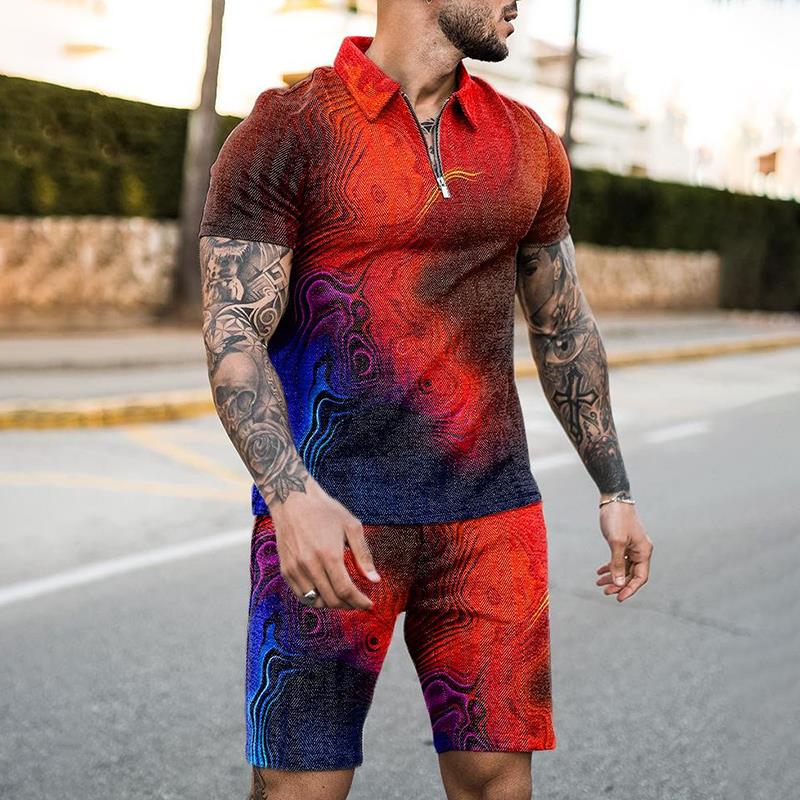 Summer Zipper Polo Shirt Suit  - огляд і ціна Summer Clothing For A Beach