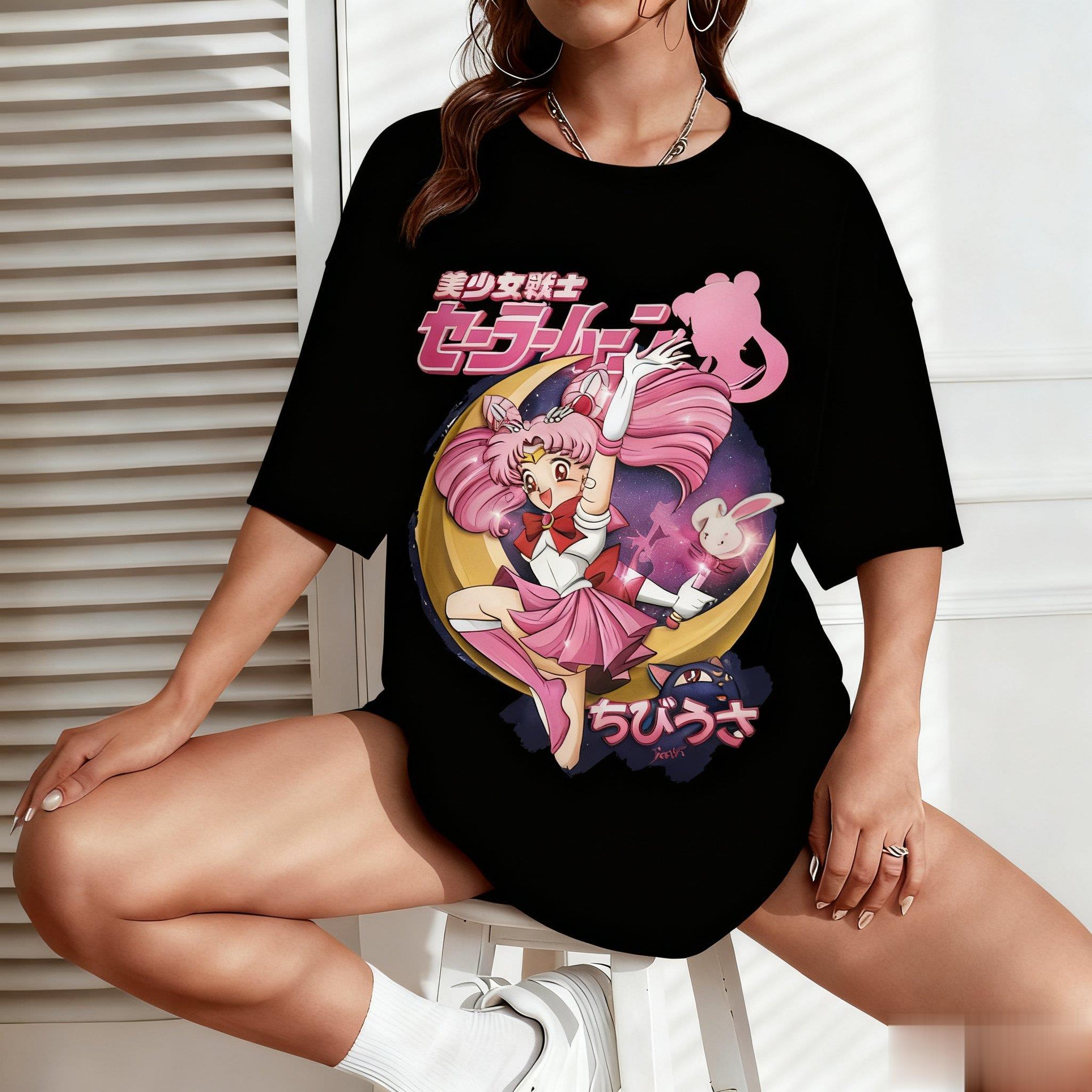 Sailor Moon Anime Print Men Wo - огляд і ціна Japanese Summer Clothing Men