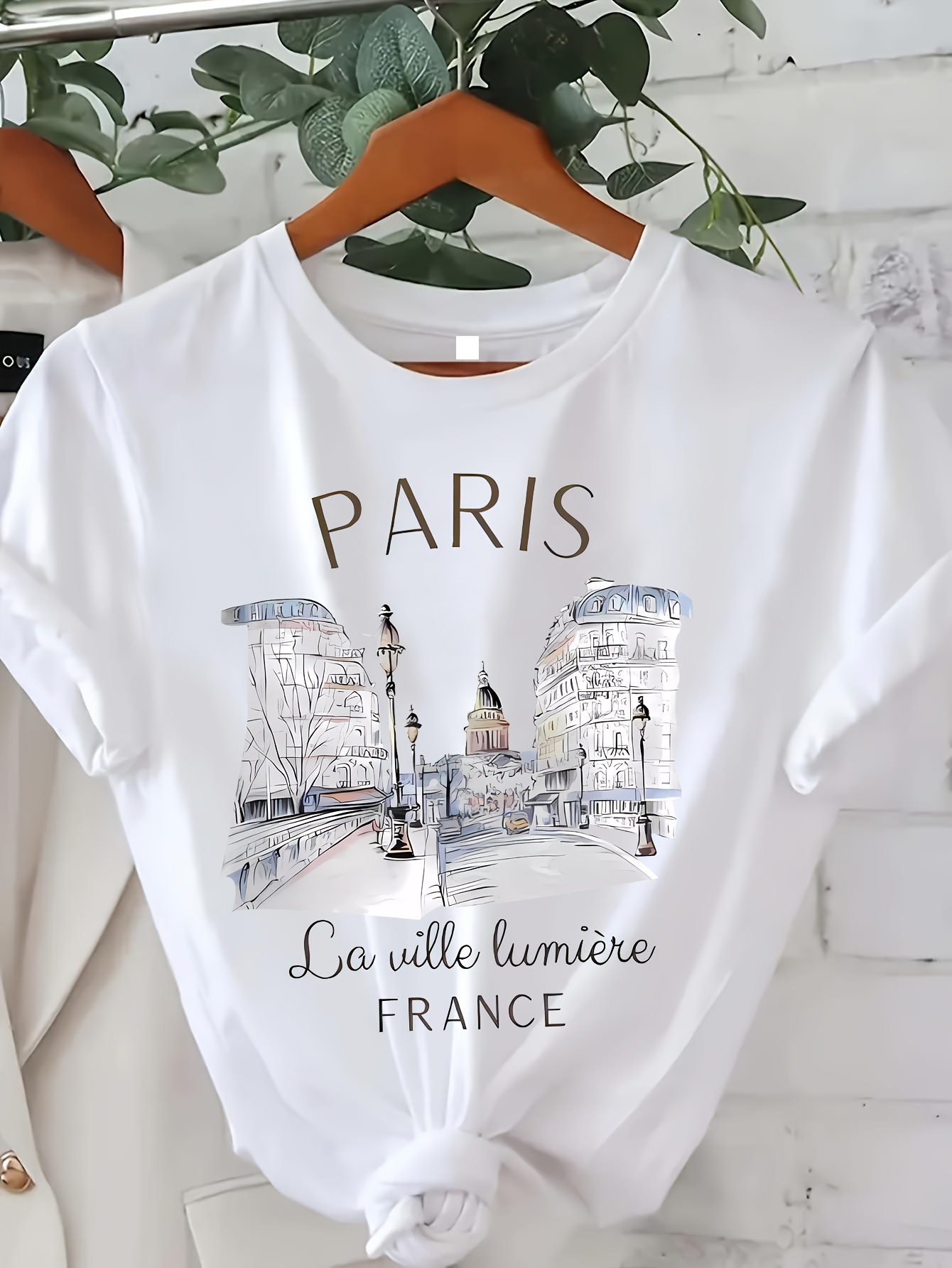 Paris Women Print T-shirt Girl - огляд і ціна Summer Clothing In Paris