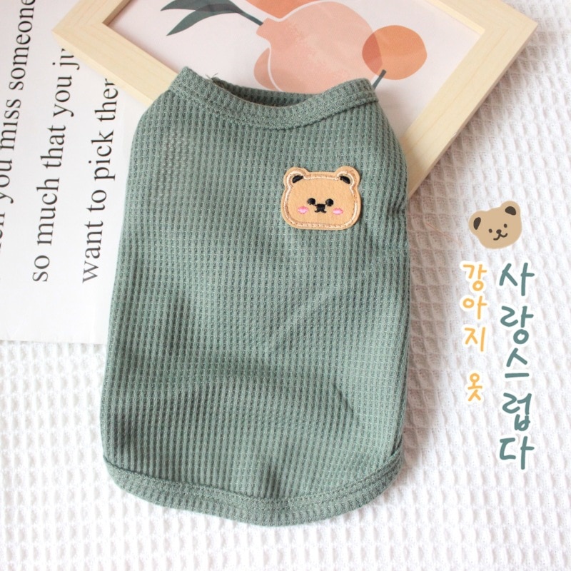 1pc Green Bear Vest Pet Dog Cl - огляд і ціна Summer Green Clothing