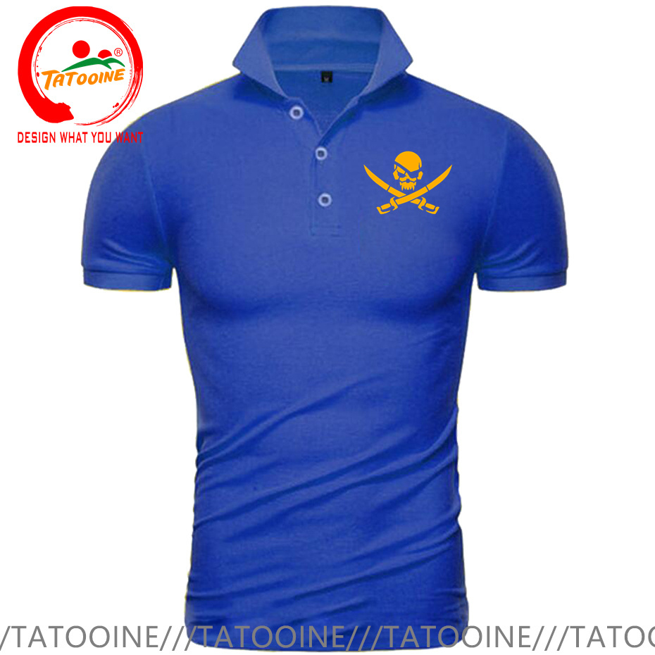 Pirate Skull Logo Print Polo S - огляд і ціна Summer Clothing Logo