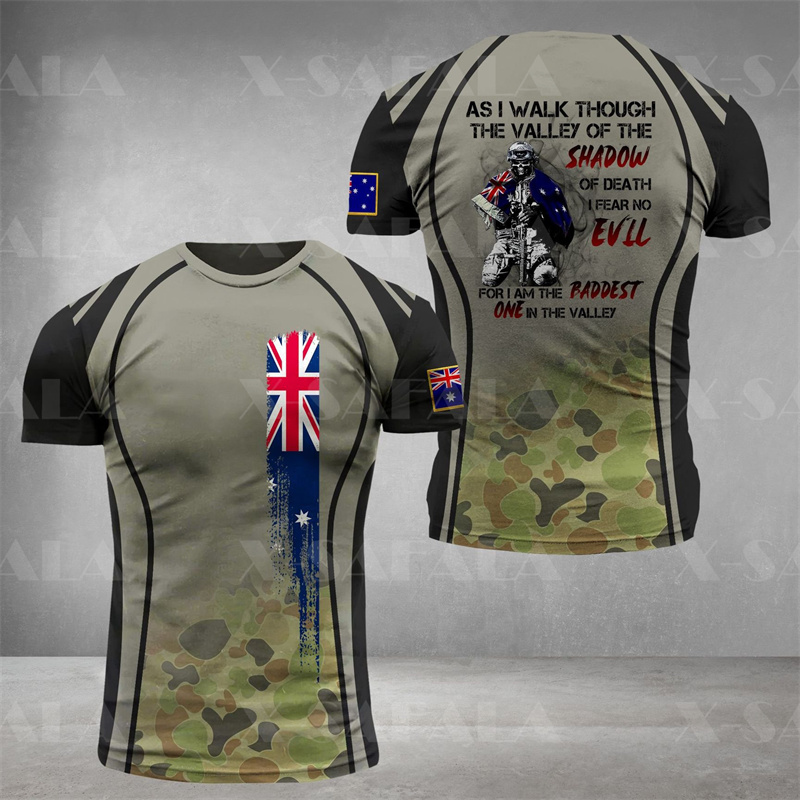 Australia Flag Skull Graphic T - огляд і ціна Summer Clothing Australia