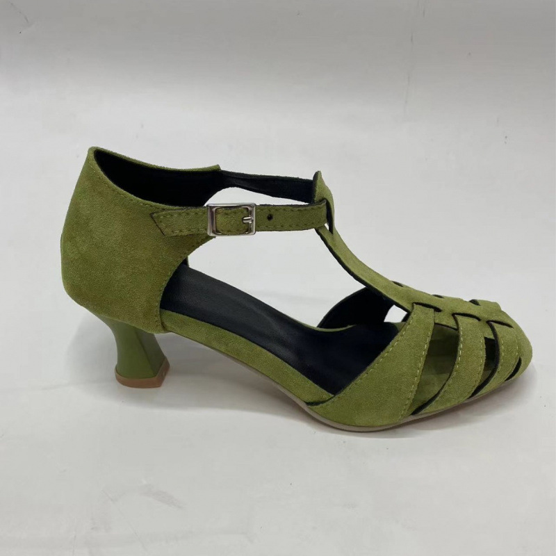 Women's Green Suede Kitten Hee - огляд і ціна Summer Holiday Clothing Women