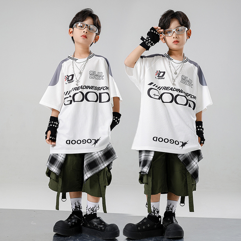 Kid Kpop Hip Hop Clothing Whit - огляд і ціна Summer Green Clothing