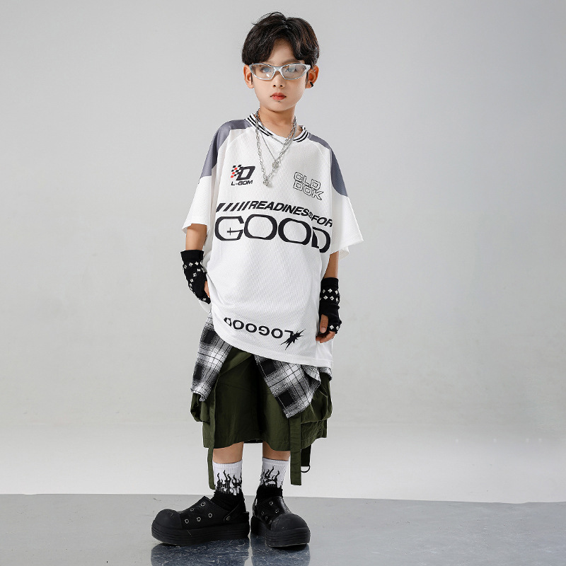 Kid Kpop Hip Hop Clothing Whit - огляд і ціна Summer Green Clothing