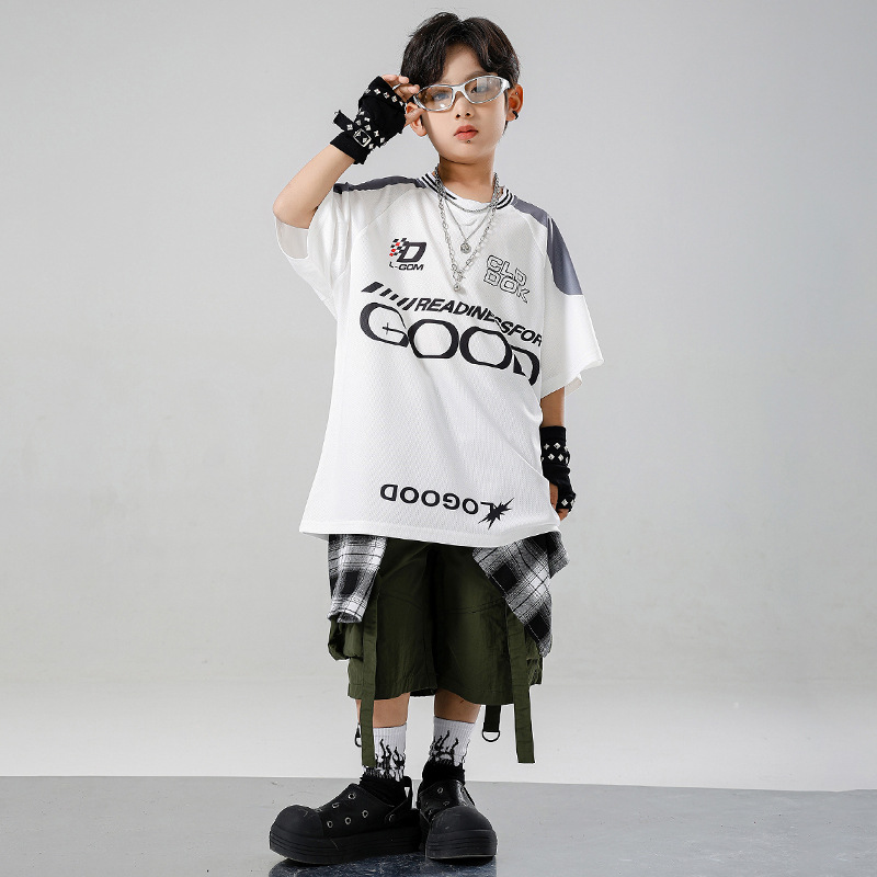 Kid Kpop Hip Hop Clothing Whit - огляд і ціна Summer Green Clothing