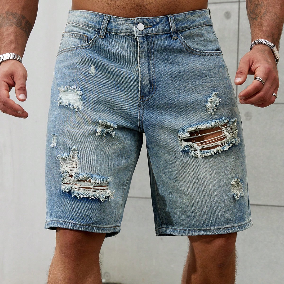 New Fashion Mens Ripped Short  - огляд і ціна Summer Clothing Brands Men