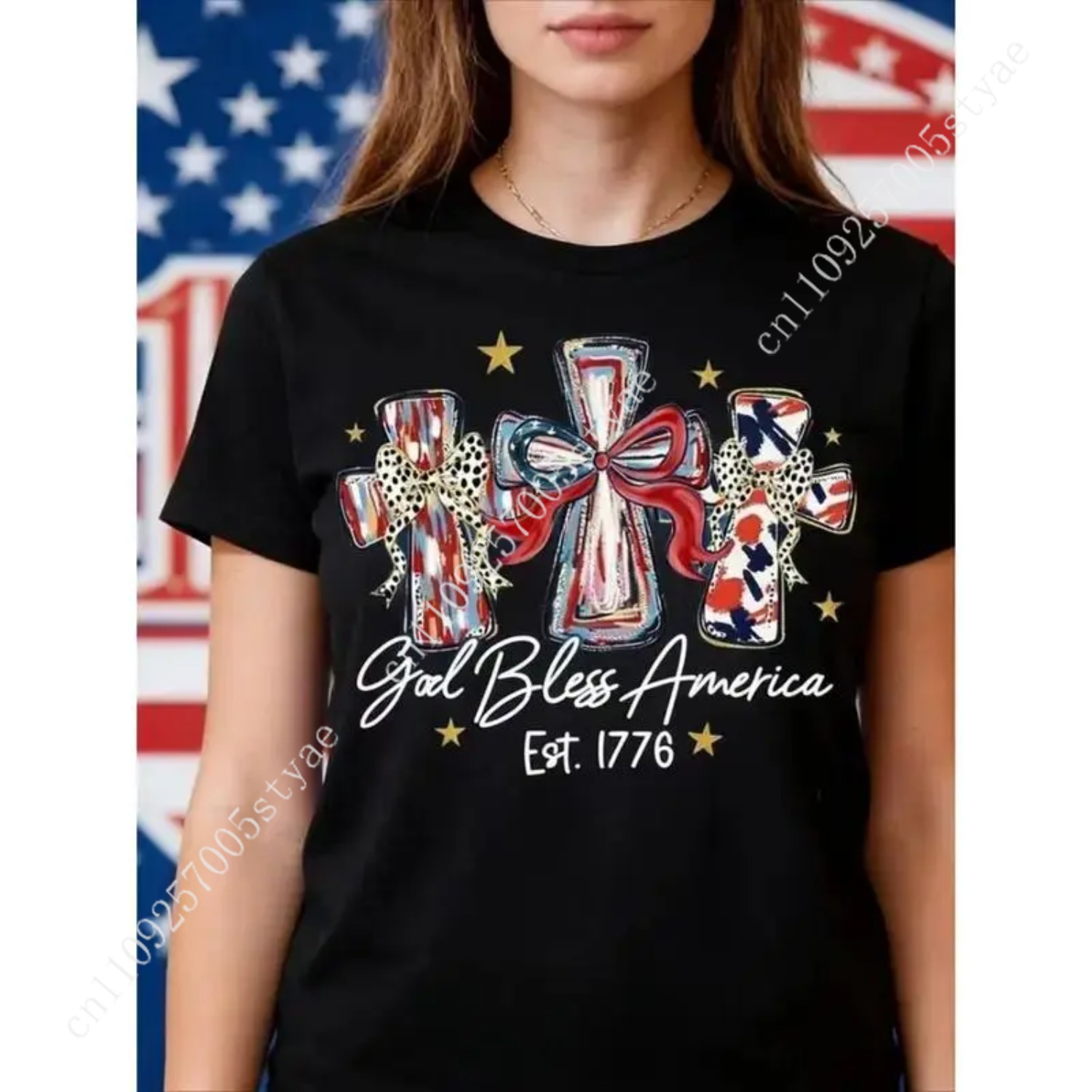 God Bless America Women T-shir - огляд і ціна Summer Quilt