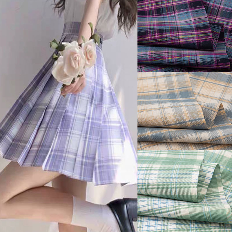 Japanese Plaid Fabric By Meter - огляд і ціна Summer Green Clothing