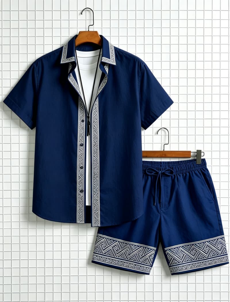 Men's ethnic border printed sh - огляд і ціна Summer Clothing Trends