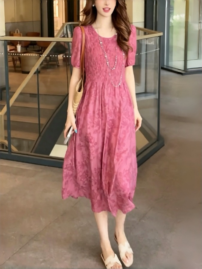 Elegant A-Line Dress Monogram  - огляд і ціна Summer Clothing Tagline