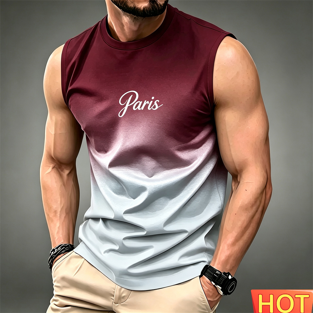 Summer Men's gradient sleevele - огляд і ціна Summer Clothing In Paris