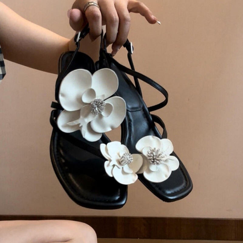 Wonen  Flower Clip Toe High Sa - огляд і ціна Summer Holiday Clothing Women