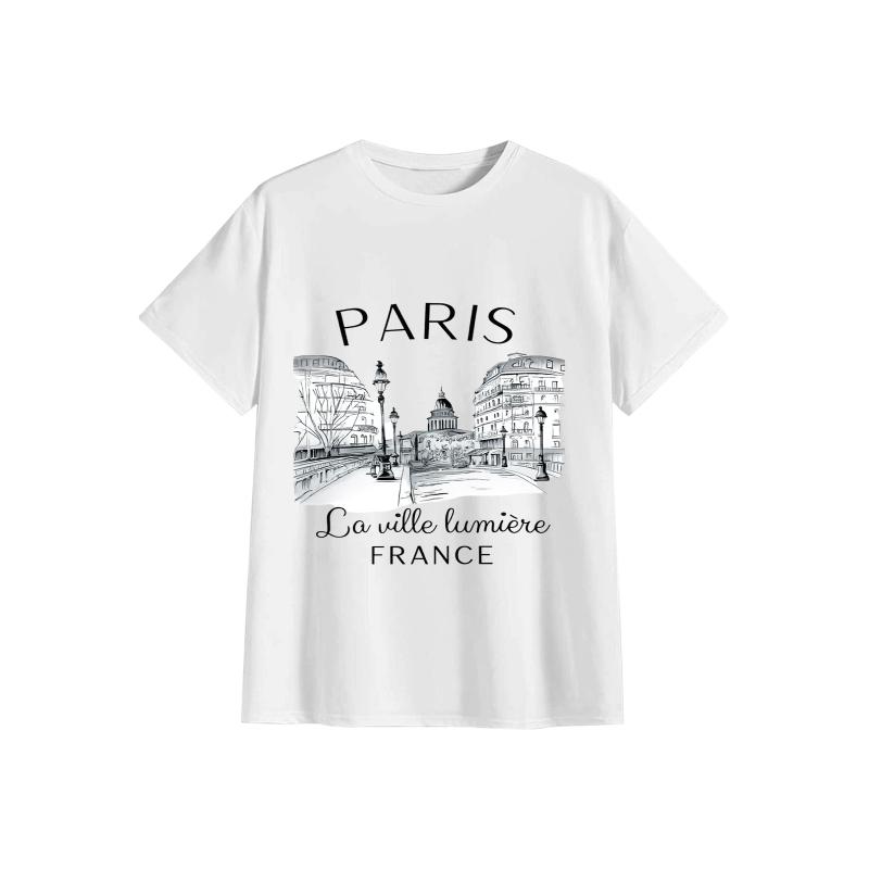 90s T Shirt Paris Women Print  - огляд і ціна Summer Clothing In Paris