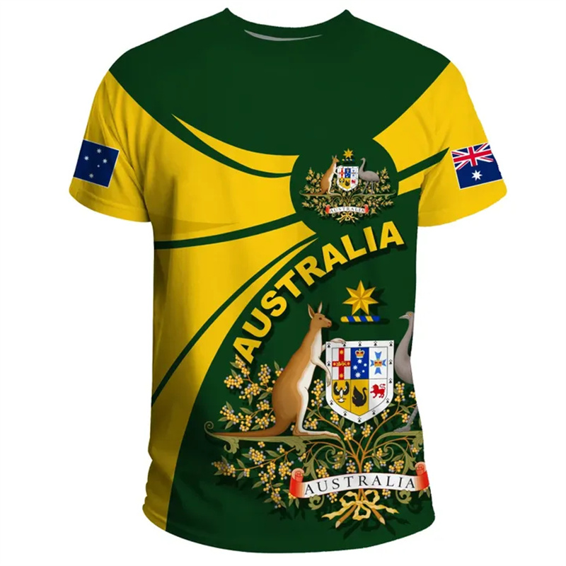 3D Print Australia Flag T Shir - огляд і ціна Summer Clothing Australia