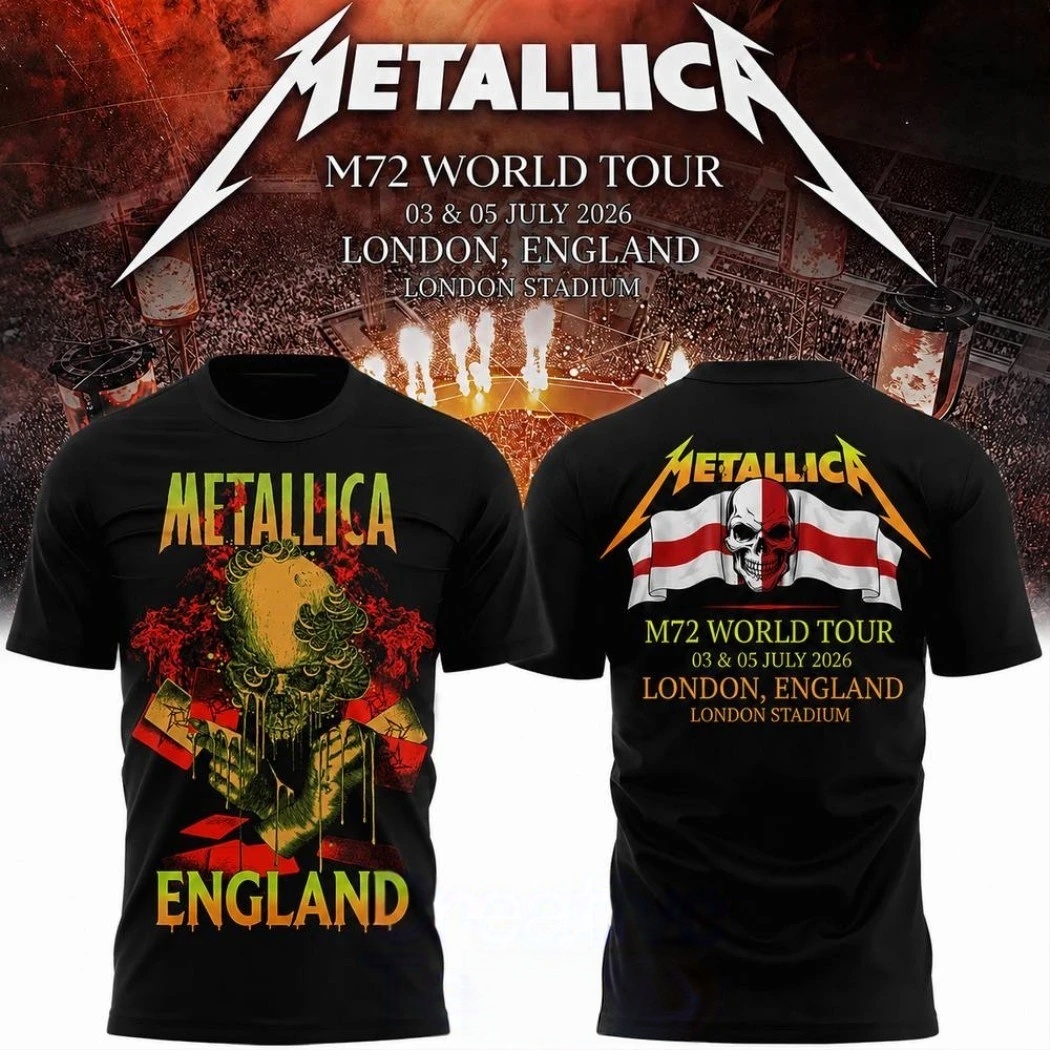 Metallica 2026 M72 World Tour  - огляд і ціна Summer Clothing London