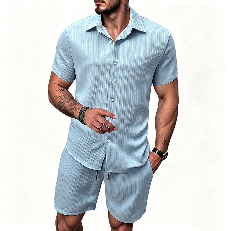 2026 New Men Vertical Wrinkle  - огляд і ціна Summer Clothing Trends