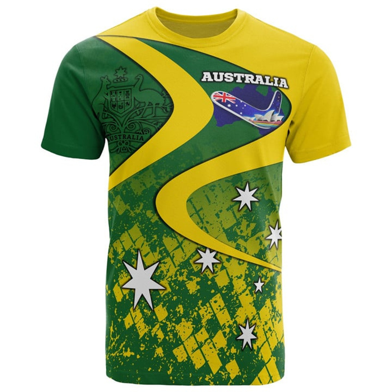 3D Print Australia Flag T Shir - огляд і ціна Summer Clothing Australia