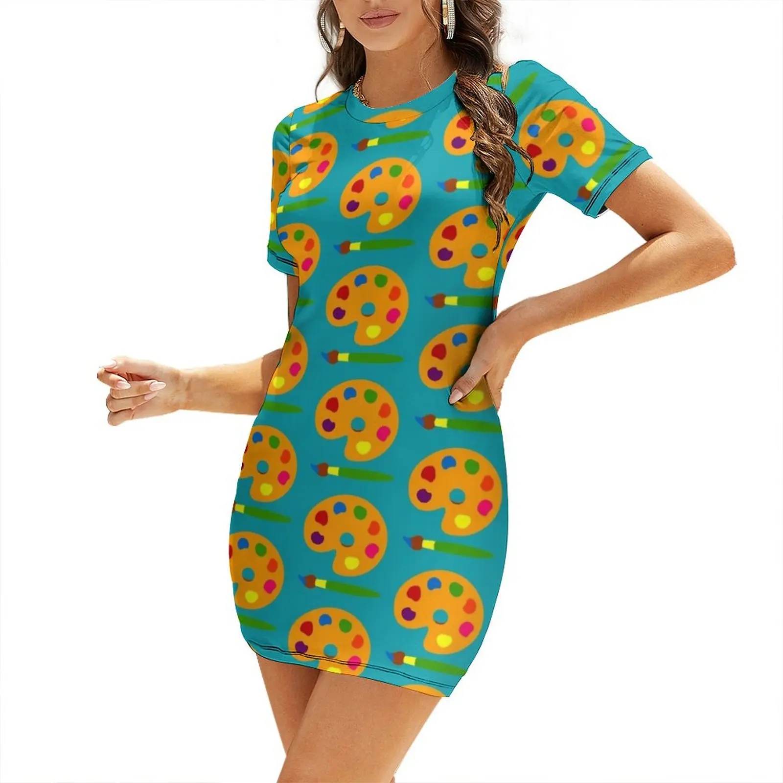 Colorful Paint Palette Short-S - огляд і ціна Summer Clothing Palette